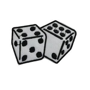 Dice Pair Embroidered Patch